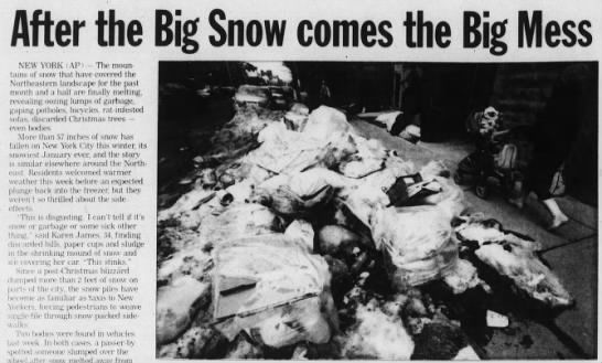 After the Big Snow comes the Big Mess